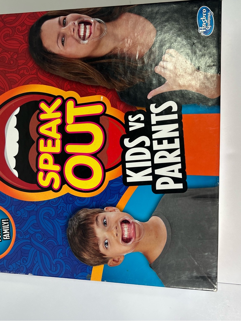 Hasbro Speak Out Kids vs Parents Party Game - Only has 2 mouthpieces